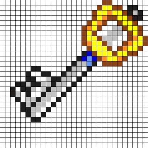 Keyblade Kh By Tasharh On Kandi Patterns In 2024 Perler Patterns