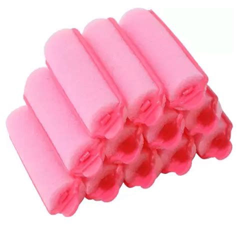 12 Medium Soft Foam Cushion Hair Rollers Curlers Salon Styling Waves