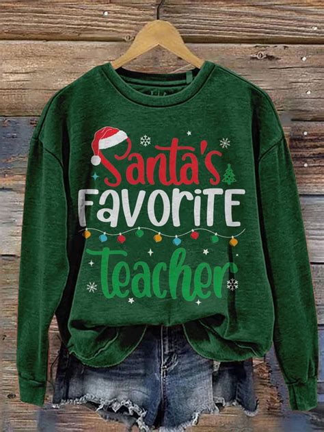 Santas Favorite Teacher Teacher Christmas Funny Christmas Teacher