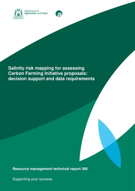 Pdf Salinity Risk Mapping For Assessing Carbon Farming Initiative