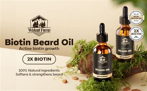 Waking Forest Beard Growth Oil Biotin Sandalwood Oil