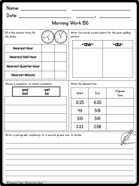 Third Grade Morning Work 4th Quarter Elementary Nest