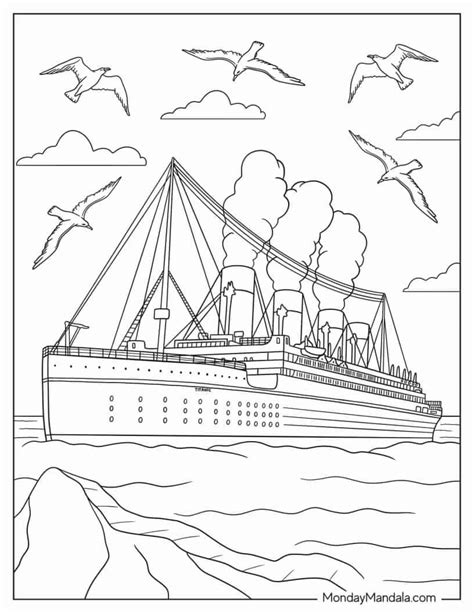 22 Titanic Coloring Pages Free Pdf Printables Titanic Coloring