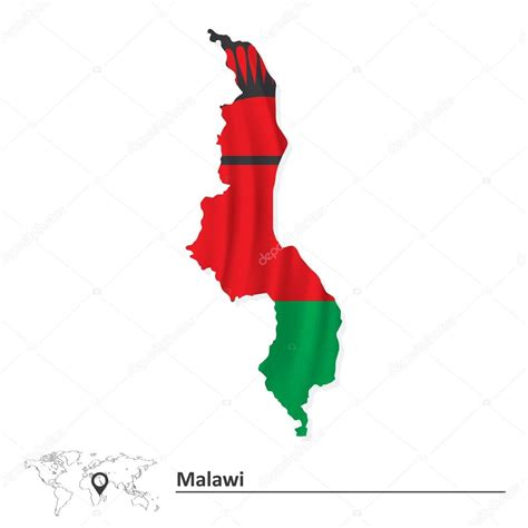 Map Of Malawi With Flag Stock Illustration By ©lajo 2 67557497