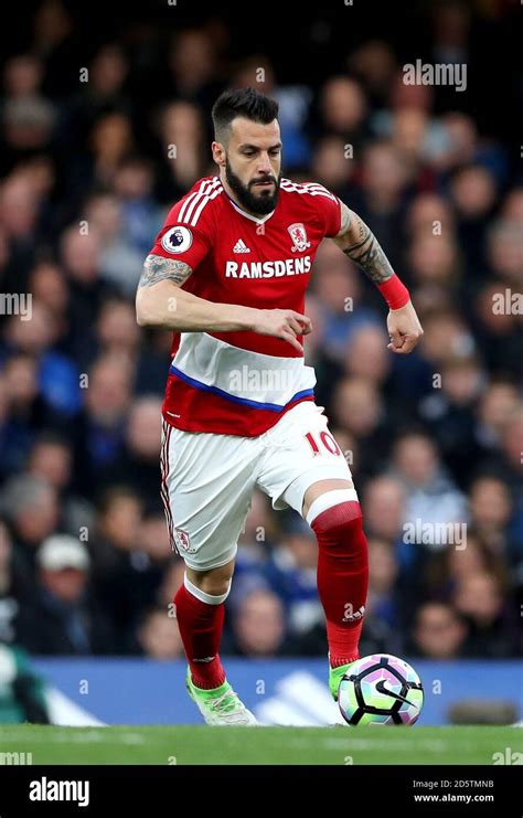 Middlesbrough S Alvaro Negredo In Action Stock Photo Alamy