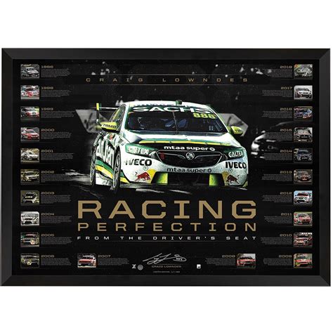 Racing Perfection Craig Lowndes Signed Print Framed Exclusivesignings