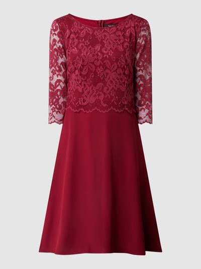 Vera Mont Cocktailkleid Aus Floraler Spitze Und Chiffon Kirsche