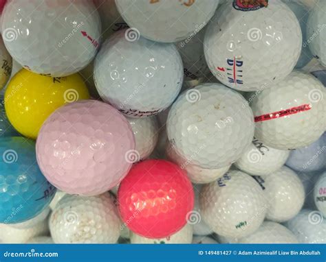 Pile of used golf ball editorial photography. Image of practice - 149481427