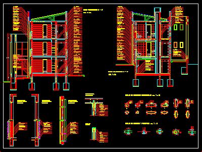 Corte Por Fachada En DWG 490 99 KB Librería CAD