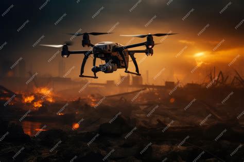 Premium Ai Image Advanced Military Uav Deployments