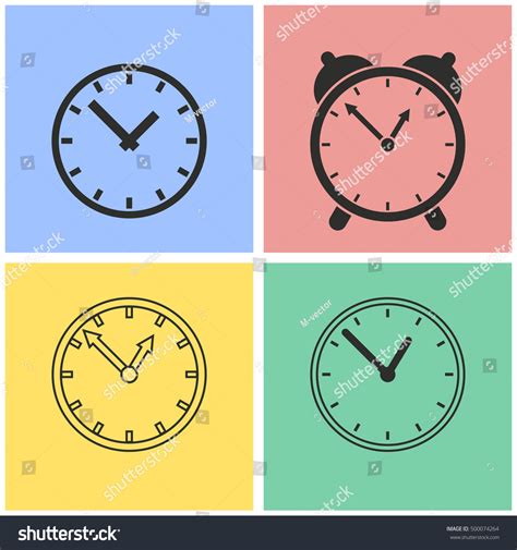 Clock Vector Icons Set Illustration Isolated Stock Vector Royalty Free 500074264 Shutterstock