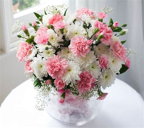 Wallpaper Bouquet Flowers Chrysanths Carnations