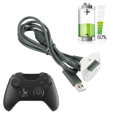 For Xbox 360 Controller Wireless Controller Charger Charging Cable Black Usb Charge Cord Lead