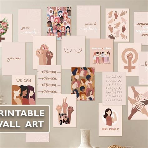 Feminist Collage Kit Gallery Wall Set Feminist Wall Collage Etsy