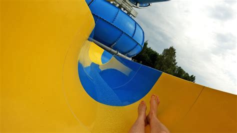 Blue And Yellow Anakonda Water Slide New Kompleks Basenów Youtube