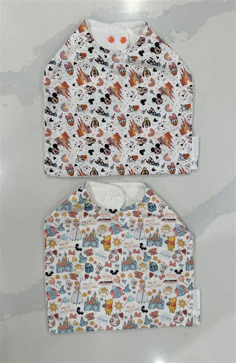 Disney Park Handmade Custom Print Full Sized Bib Set Etsy