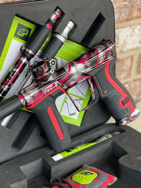 planet eclipse cs paintball gun gloss blackgreyred splash