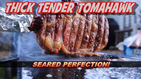 The Godzilla Of Steak Traeger Reverse Seared Tomahawk Ribeye Youtube