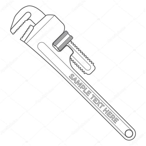 Pipe Wrench Drawing at GetDrawings | Free download