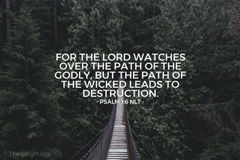 Psalm Nlt Illustrated God Watches Over The Godly Heartlight