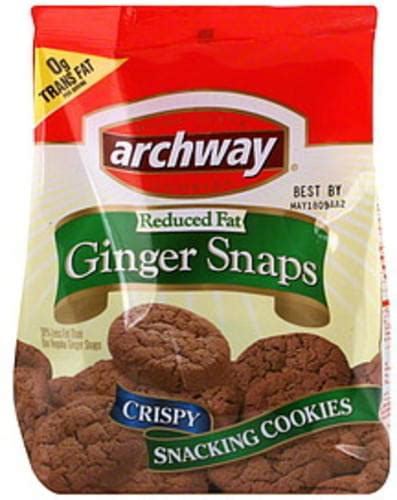 Archway Crispy Snacking Ginger Snaps Reduced Fat Cookies 14 Oz