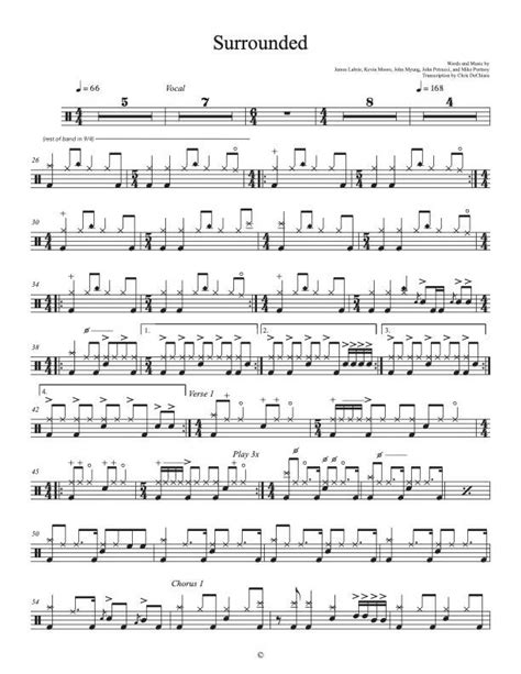 Under A Glass Moon Dream Theater Drum Sheet Music Chris Dechiara Drumsetsheetmusic