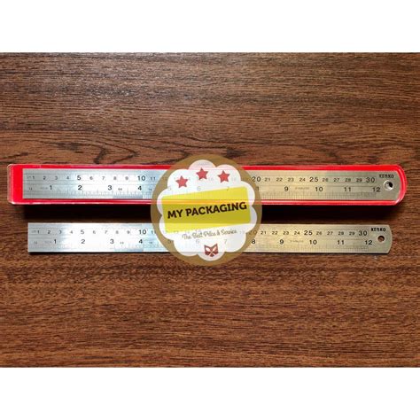 Jual Stainless Steel Ruler Penggaris Besi Kenko Cm Satuan Shopee