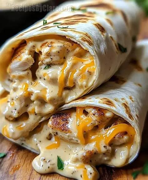 Cheesy Garlic Chicken Wraps Quick And Cheesy Dinner Recipe Recipes By