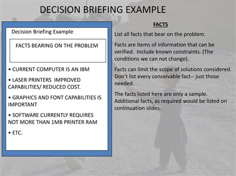 Ppt The Decision Briefing Powerpoint Presentation Free Download Id217999