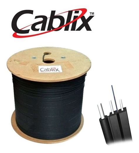 Fibra Optica Drop Sm Cablix Hilos Plana G A Con Cable Mensajero