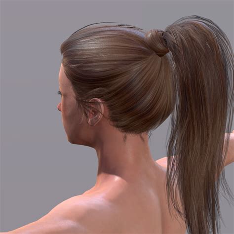 Naked Woman Rigged Game Character D Model Obj Fbx C D Blend Free D