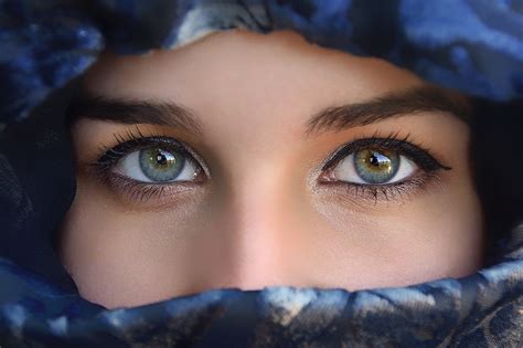 Fondos de pantalla cara mujer modelo ojos verdes fotografía azul