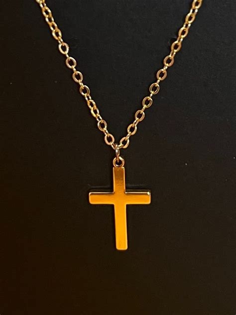 Gold Cross Necklace 18k Gold Plated — Hope Out Loud