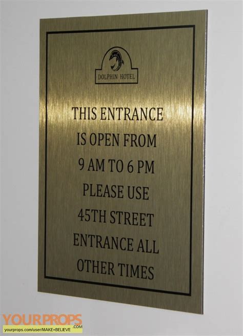 1408 Dolphin Hotel entrance sign plaque replica movie prop