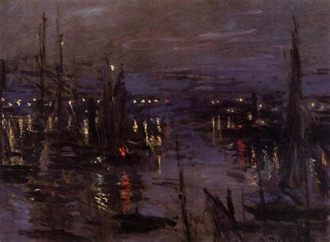 Museum Kunstreproduktionen Der Hafen Von Le Havre Night Effect 1873