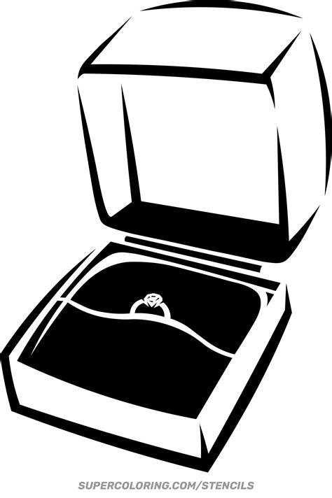 Stencil Of Wedding Ring Free Printable Papercraft Templates