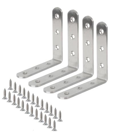 Uxcell 4 Piece 90 X 90mm Stainless Steel L Shaped Angle Brackets With