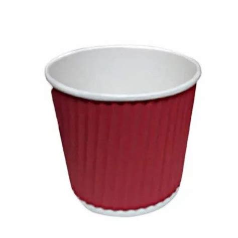 Brown Ml Ripple Paper Cup For Shop Packet Size Piece Per