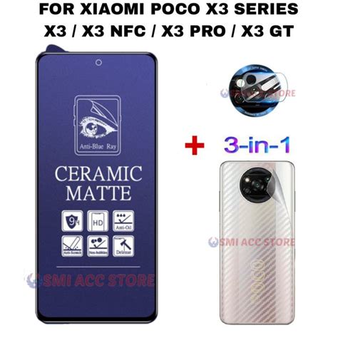 PAKET TG Xiaomi POCO X3 PRO X3 NFC X3 GT Tempered Glass Ceramic