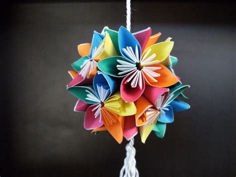 3d Origami Kusudama Flowers How To Make Carte Magiche Carta Festività