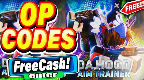 ALL NEW SECRET CODES IN ROBLOX DA HOOD AIM TRAINER New Codes In