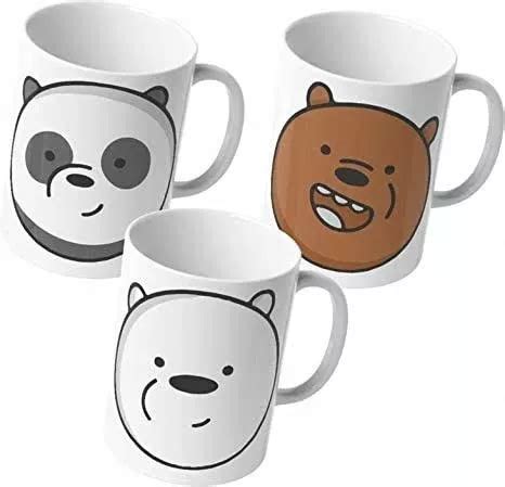 Tazas Osos Escandalosos Pardo Panda Y Polar 3 Piezas