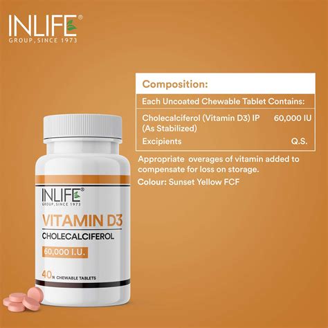 Buy Inlife Vitamin D Iu Cholecalciferol Supplement For Men And