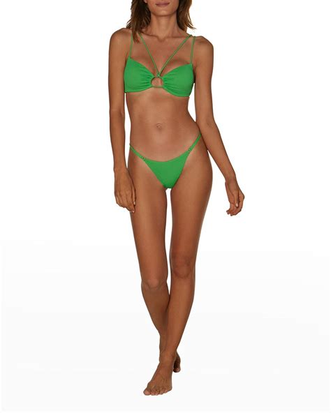 VIX PAULA HERMANNY Firenze Cheeky Bikini Bottoms Green Editorialist