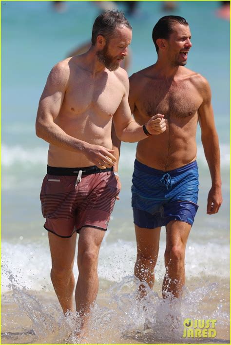 Photo Hamish Blake Shirtless Beach Day Photo Just Jared