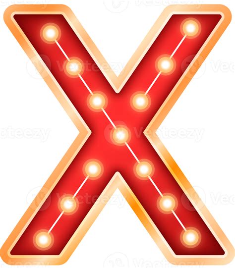 Light Bulb Alphabet Letter X 36077781 Png