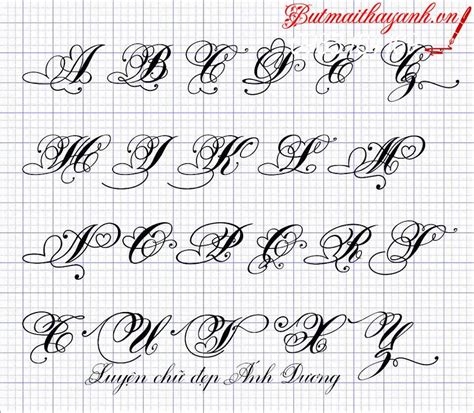 Luyện chữ đẹp | Hand lettering alphabet, Cursive letters fancy, Lettering alphabet