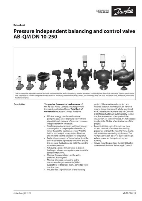 Pdf Data Sheet Pressure Independent Balancing And Control Data