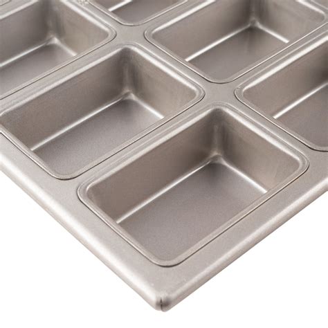 Chicago Metallic Mini Loaf Pan 12 Loaves Glazed Aluminized Steel