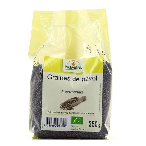 Livraison à domicile Priméal Graines de Pavot bio 250g